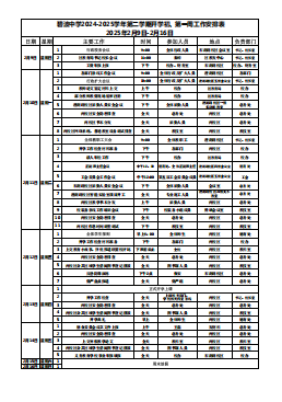 吴中区碧波中学第一周工作安排（2025.2.9-2025.2.16）